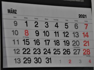 カレンダー2021年3月